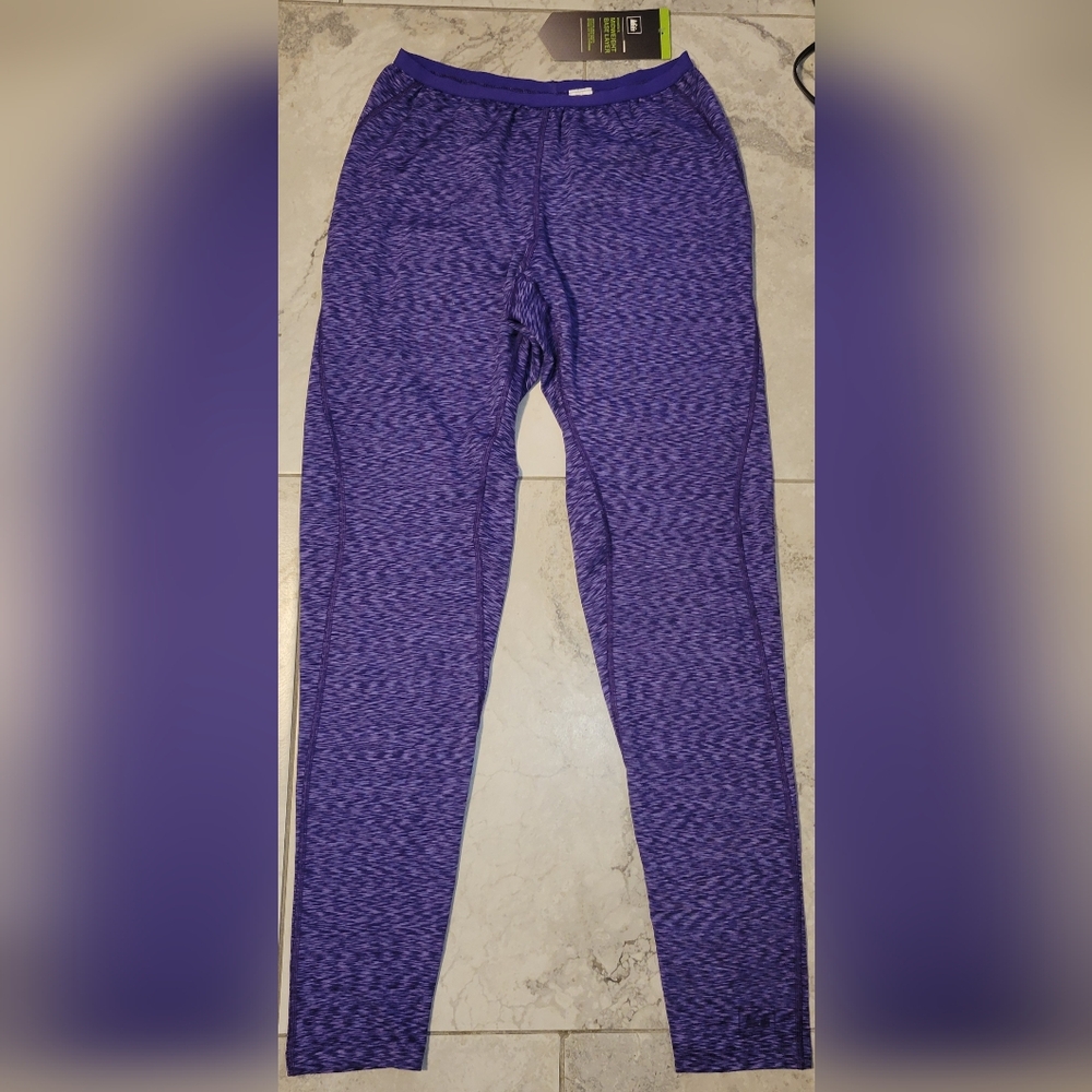 REI Womens Midweight Base Layer Space Dye Tights Leggings Ultra Violet Med NWT
